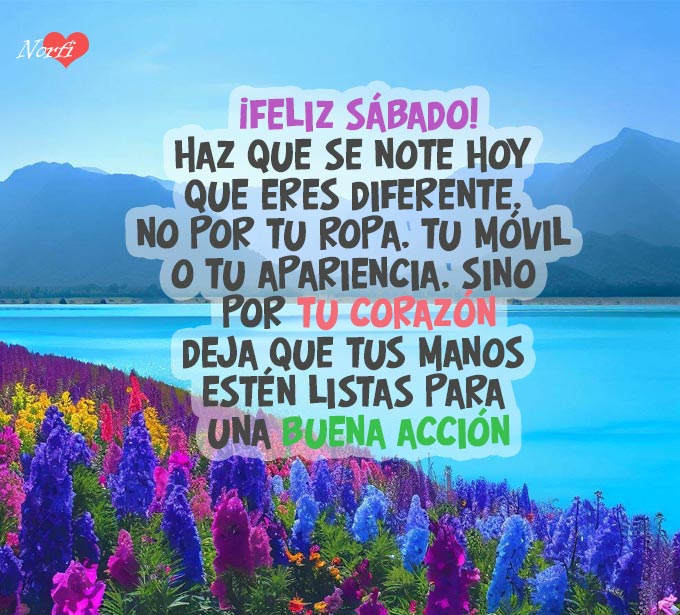 ¡Buenos días!
¡Feliz Sábado!
Haz que se note hoy que eres diferente, no por tu ropa, por tu móvil o por tu apariencia, sino por tu corazón.
norfipc.com/amor/palabras-…
#buenosdias #felizdia