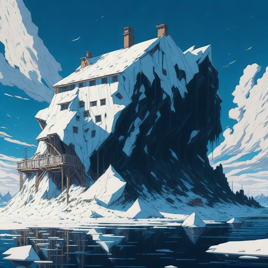 Agathakittie's tweet photo. Iceberg Architecture 

#comic #houses #architecture #manga #AI #AIArtworks #iceberg #climatechange https://t.co/em1JFcdIQR