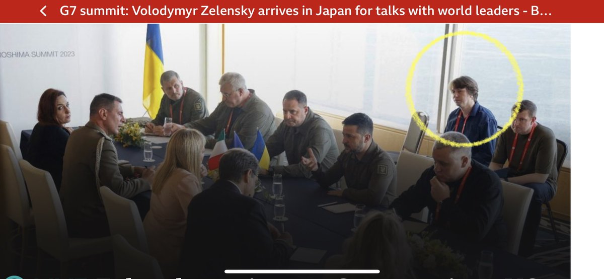 CrashDavis007's tweet image. G7 summit. Other than Zelenskyy, I don’t recognize these people, but I did find Greg. 
#Succession #SuccesionHBO #GregHirsch #GregoryHirsch