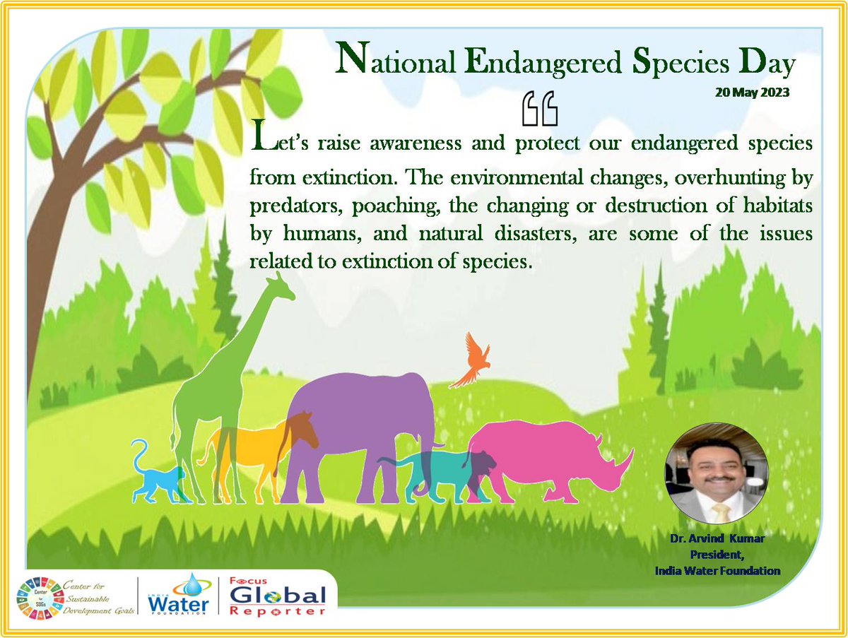 #nationalendangeredspeciesday2023 #wildlife #nature #endangeredbiodiversity #endangeredanimals #endangeredwildlife #Habitats #Protection #Ecosystem #ForNature #EndangeredSpeciesDay