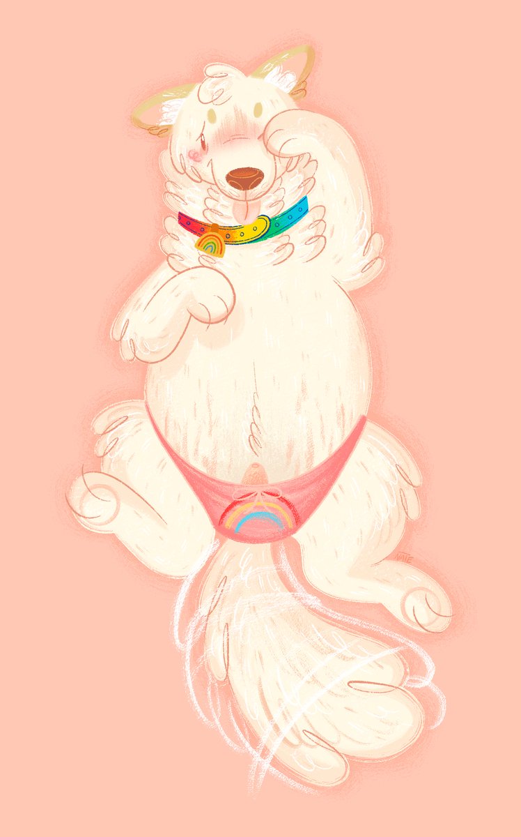 Enjoying his new knickers 💕🌈