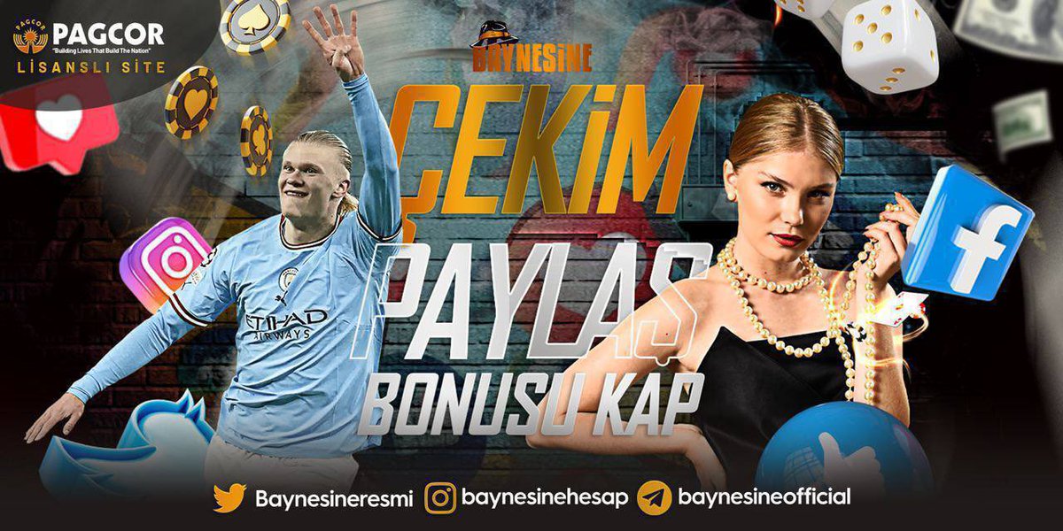 🔸Kazanırken Kazanmak İsteyenlere !!

🔸BayNesine İle Sürpriz Hediyelerin Sahibi Ol !!

🎰Çekim paylaş bonusu Kap !!
