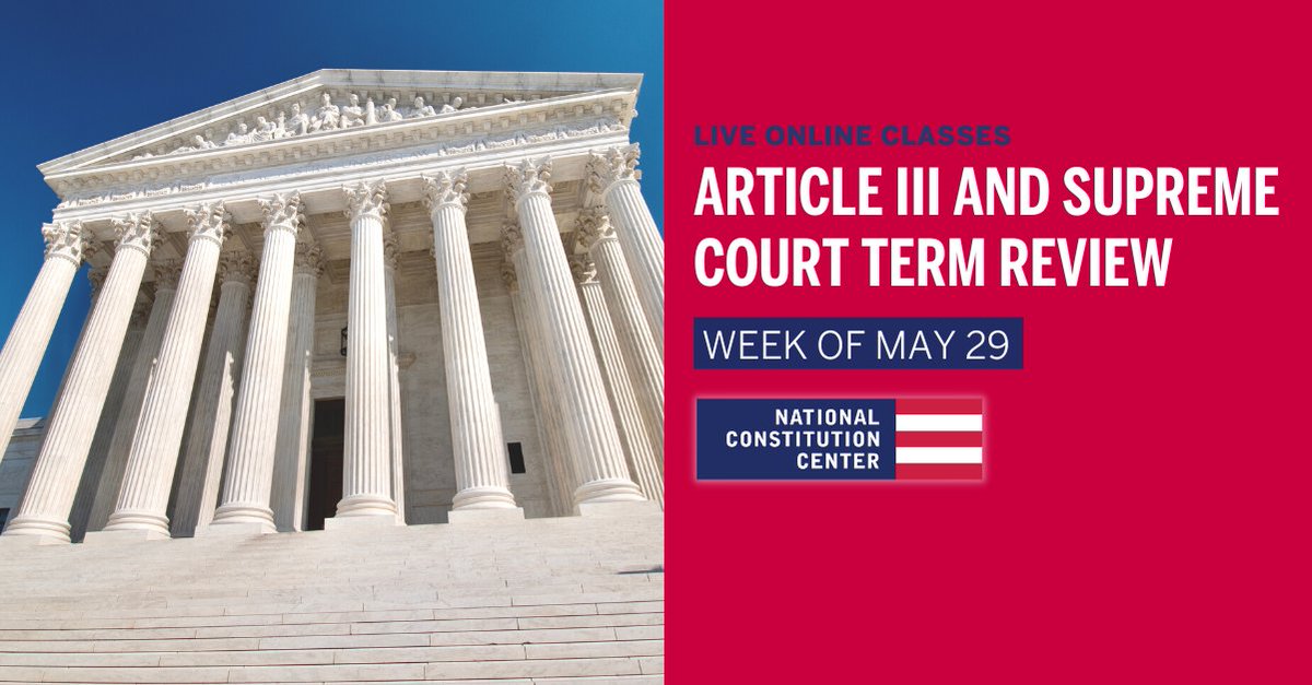 How are #SCOTUS justices nominated and confirmed? Learn more about Article III of the Constitution and Alexander Hamilton’s definition of judicial power with #NCCed. 

Register a LIVE online class on May 31 at 12 or 2 p.m. ET: ow.ly/cYEe50NLR3r