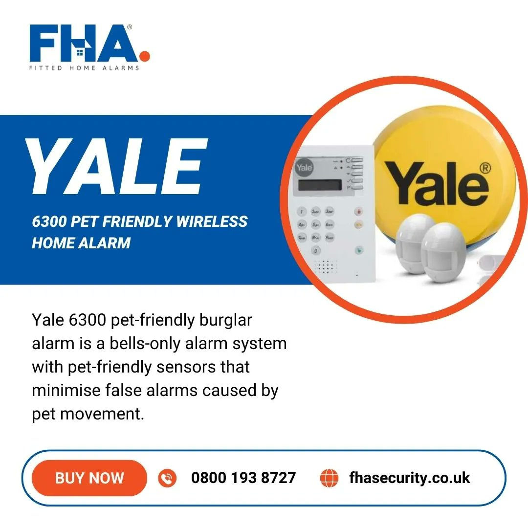 #Yale 6300 pet-friendly #burglaralarm is a bells-only #alarmsystem with pet-friendly sensors that minimise false alarms caused by pet movement. 

More Details: fhasecurity.co.uk/burglar-alarms…