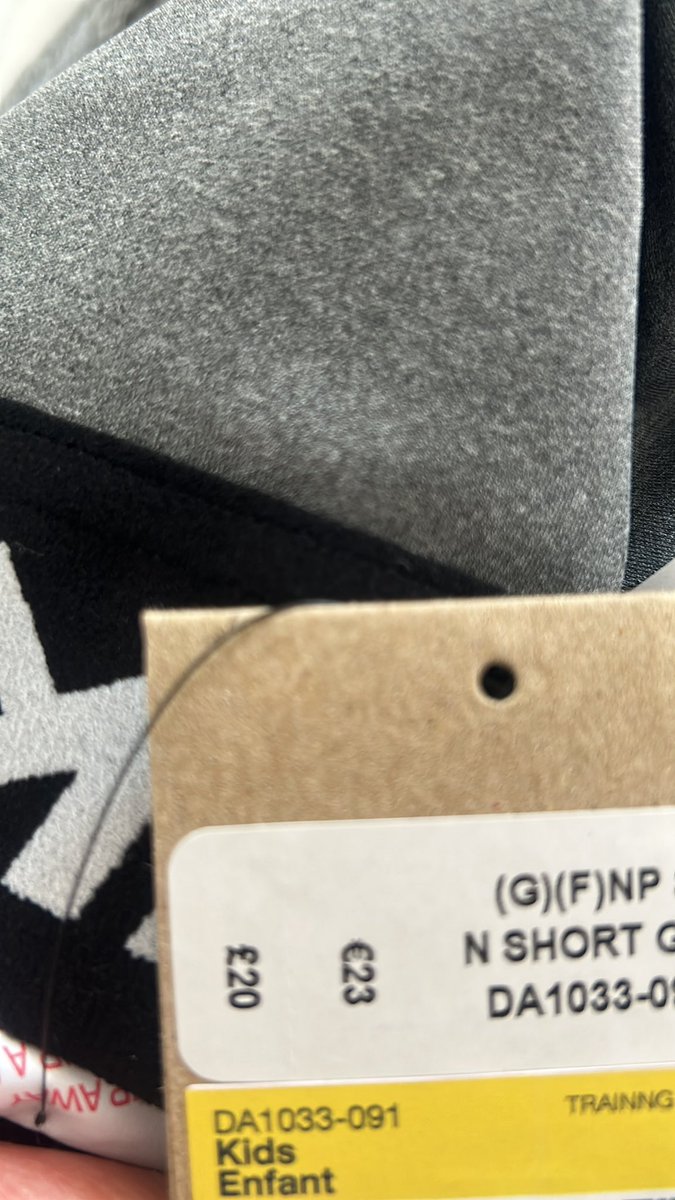 LucyDelis's tweet photo. @JDHelpTeam I’ve just received an order and on opening the tag attached says the item is £20 yet you’ve charged me £23 (the euro price)??? https://t.co/JGTApzKEm2