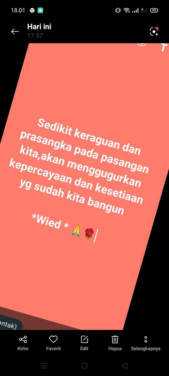 Wiedy49804912's tweet photo. Kesetiaan adalah harga diri yg sll terjaga tanpa batas sebuah nilai,
Meski badai prasangka dan curiga 
Akan selalu datang...

*Wied*🙏🌹

#sllsetia
#tetapsetia 

Nite all 🙋🥰✌️ https://t.co/afvOStLQ0q