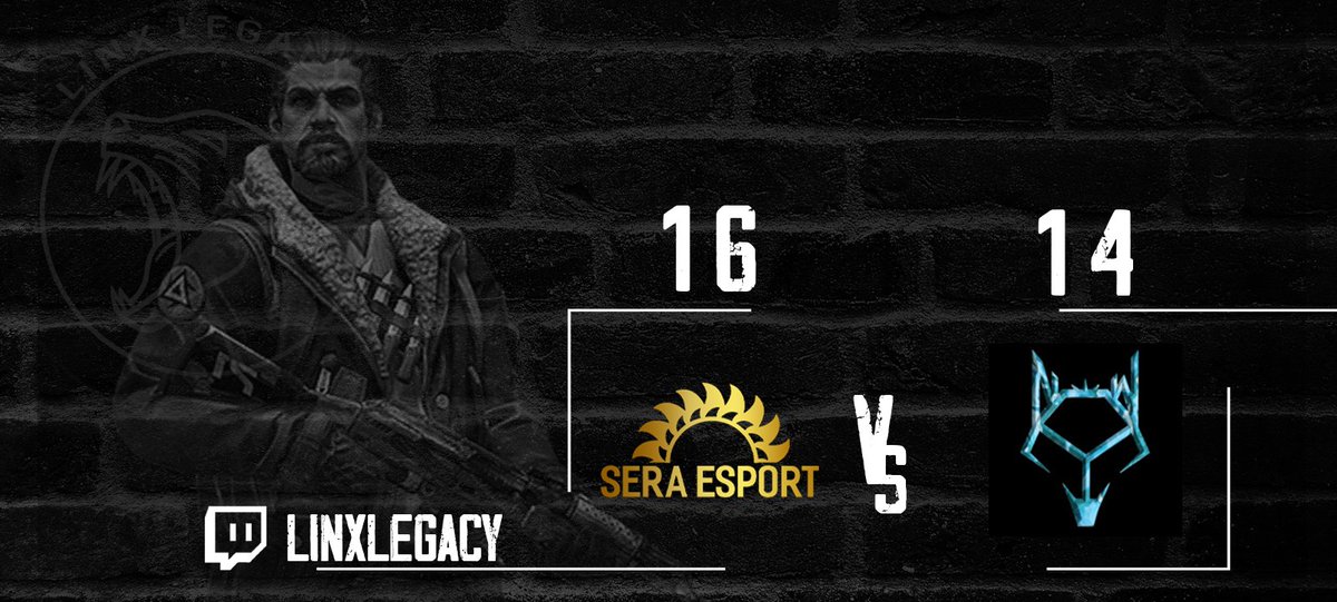 Første kamp fra <a href="/SERA_ESPORT/">🇩🇰🟨SERA ESPORTS⬛️🇩🇰</a> mod
#NorthernWolves er over
og det var <a href="/SERA_ESPORT/">🇩🇰🟨SERA ESPORTS⬛️🇩🇰</a> der løber med sejren
16 - 14 
<a href="/SERA_ESPORT/">🇩🇰🟨SERA ESPORTS⬛️🇩🇰</a> er klar til semi finalen om <a href="/HyperioNorg/">HyperioN</a>