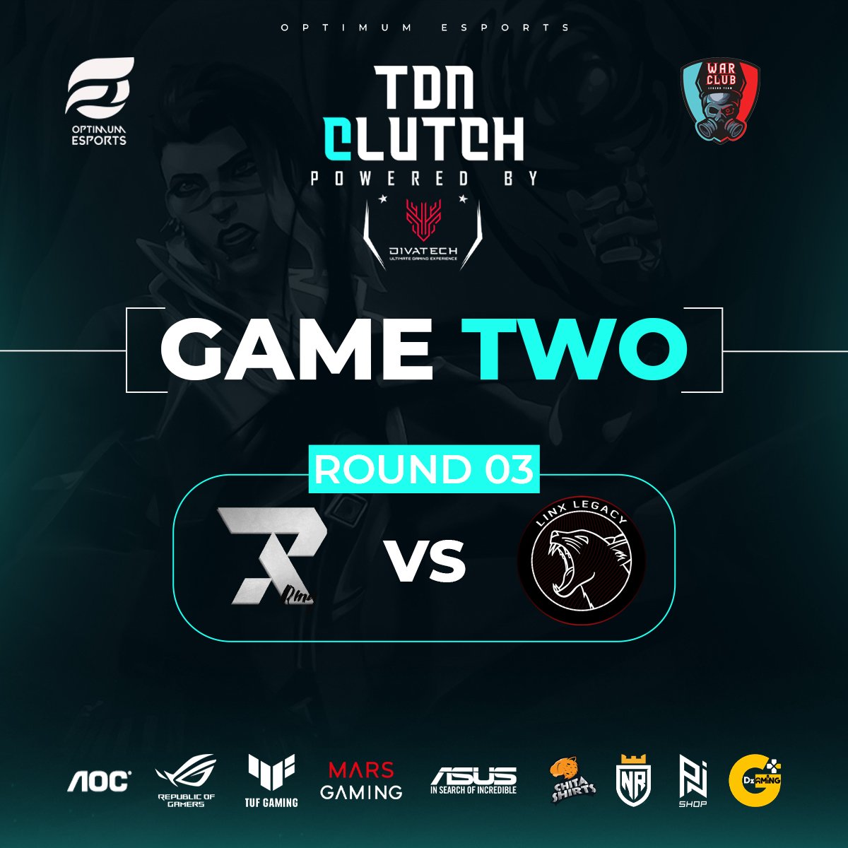 optesportsalg's tweet photo. TDN CLUTCH S02 Powered by @DivatechDz 🙌

Last day for semi-finals 🔥
Who do u think will secure a spot for the grand finals 🤔👇?

#asusalgerie #marsgaming #divatech #optimumesports #valorantdz https://t.co/ZhXUWBAVCo