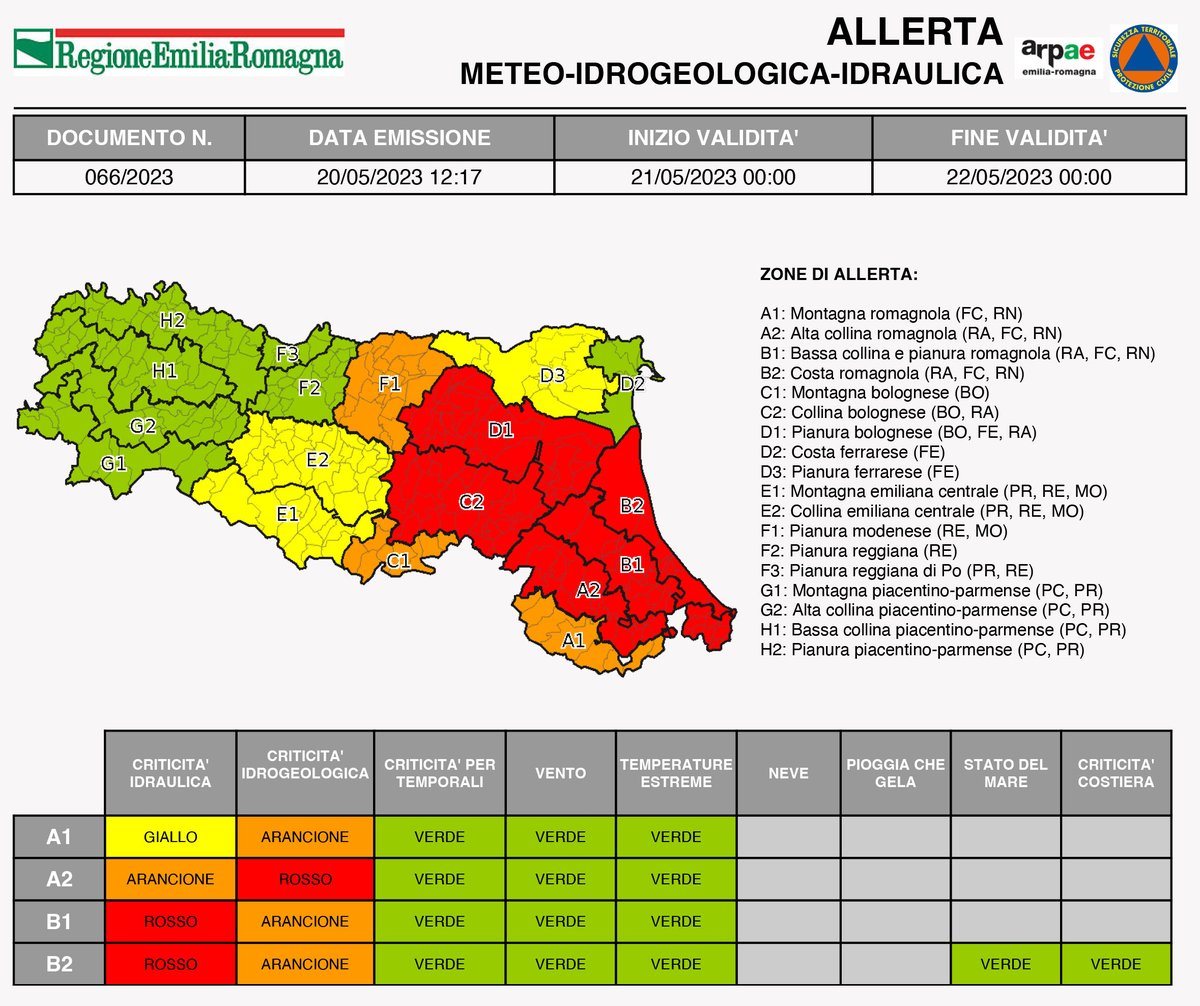 🔄AGG. #AllertaMeteoRN #21maggio #Rimini
🔴🟠#allertaROSSA e #allertaARANCIONE per #criticitàidraulica e #criticitàidrogeologica
🟡#allertaGIALLA per #criticitàidraulica
Dalle ore 00:00 del 21/05 alle 00:00 del 22/05
➡️ comune.rimini.it/novita/allerta…