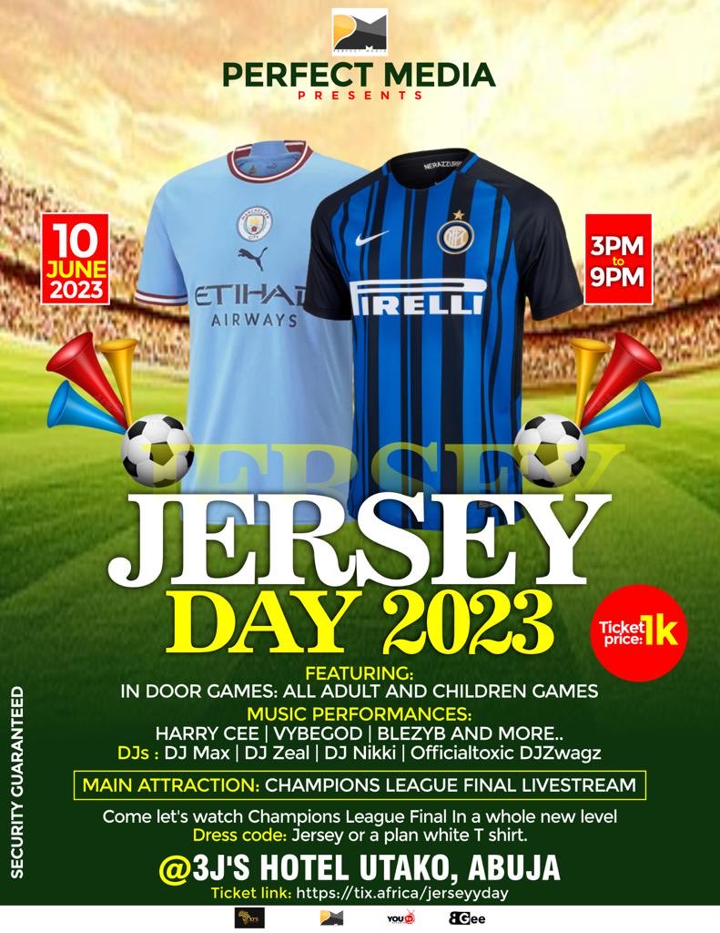AbayomiAgbomire's tweet photo. Enjoy 4 DJ’S,Good Music,Lots Fun,Games,Networking ..Jersey Day #JerseyDay #IndoorGames #ChampionsLeague #ChampionsLeagueFinal #PerfectMedia #Greatness #StoryTelling #AbujaTwitterCommunity @abujastreets @ABUJAPLUG @AbujaPresident @potam1304 https://t.co/XYypU4G6ck