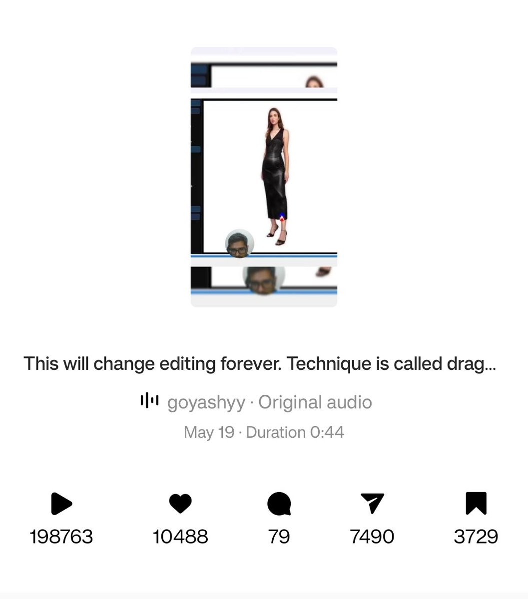 goyashy's tweet photo. Stats from my recent Instragram reel on drag my gan. Insane!

#buildinpublic #buildinginpublic 

Full form content: https://t.co/hR6clXtZzu https://t.co/RAlH0UgS4l