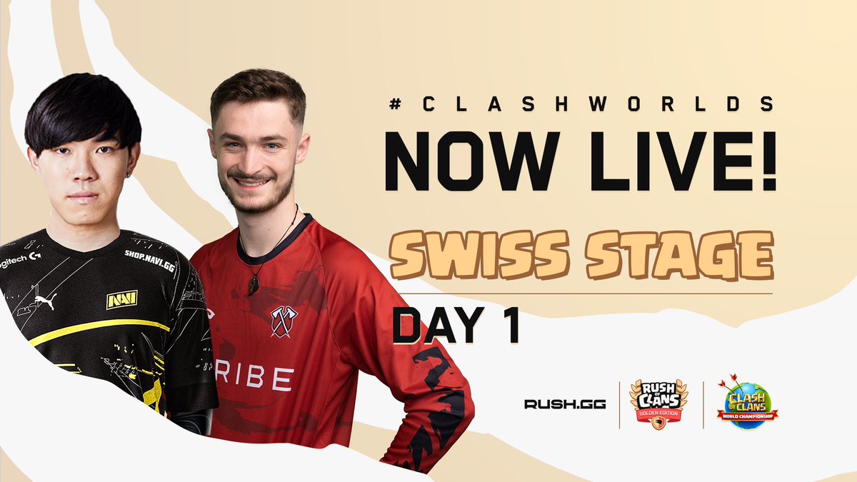 It's time for some insane TH15 attacks from the best players in the world! ⭐️⭐️⭐️

Tune in NOW and cheer for your favorite team 🥳
🔴  youtube.com/live/ZyZofrbDl…

#ClashWorlds #ClashEsports