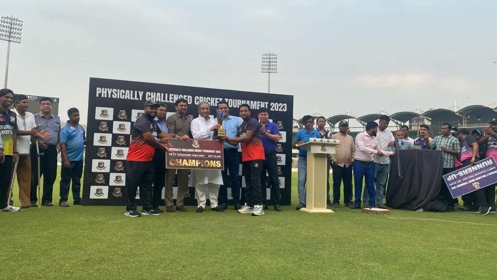 ICCPCofficial's tweet photo. Physically Challenged Cricket Tournament 2023 organized by Bangladesh Cricket Board at Sheikh Hasina International Cricket Stadium, Purbanchol, Dhaka, Bangladesh.

#ICCPC #DisabilityCricket #DisabilityTwitter #DisabilityInclusion https://t.co/8S3vbYt70l