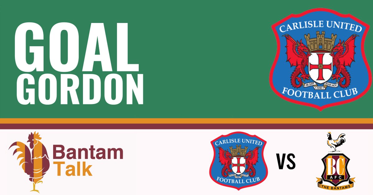 Bantam Talk (@bantamtalk) on Twitter photo GOAL | Carlisle | 21' | GORDON
City have been awful. Lewis made a great save early but was poor there and Gordpn taps home
1-0
Discuss it on the Match Thread bantamtalk.com/index.php?thre…
#bantams #bantamtalk #bradfordcity #bradford #bcafc <a href="/officialcufc/">Carlisle United</a> #cufc #EFL GOAL | Carlisle | 21' | GORDON
City have been awful. Lewis made a great save early but was poor there and Gordpn taps home
1-0
Discuss it on the Match Thread bantamtalk.com/index.php?thre…
#bantams #bantamtalk #bradfordcity #bradford #bcafc <a href="/officialcufc/">Carlisle United</a> #cufc #EFL