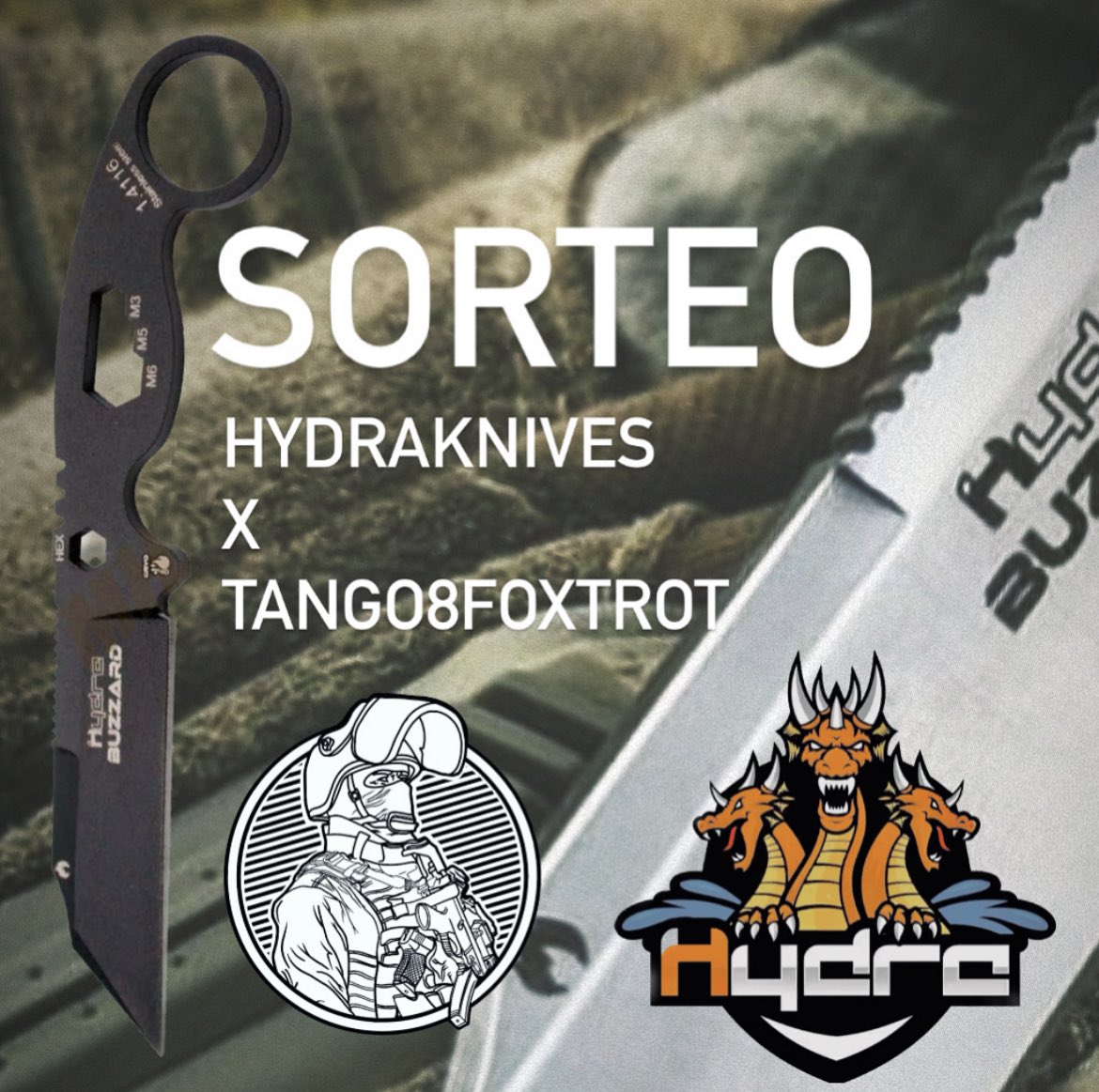 tango8foxtrot's tweet photo. SORTEO 🐉🗡️

1 BUZZARD + FUNDA KYDEX
29/05/2023 (23:59)

Pasos:
1. Sigue a @tango8foxtrot 
2. Dale like al tweet
3. Haz RT 
4. Etiqueta a 2 personas (mas etiquetas = más oportunidades)

*no cumplir todos los requisitos=no valido. Solo valido para España🇪🇸 https://t.co/w7ymxj72mr