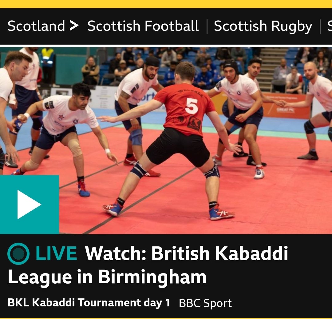 TIL that <a href="/BBCSport/">BBC Sport</a> thinks kabaddi is a type of Scottish football