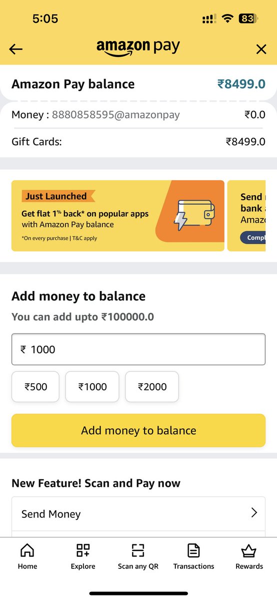 only4pragati's tweet photo. @amazonIN 
Why my money returned from the cancelled order added to the gifts cards.
And I can use this money to purchase from Amazon only…..
Why it’s not added in Amazon pay wallet so that I can use this money anywhere https://t.co/0aAw5G5Z4O