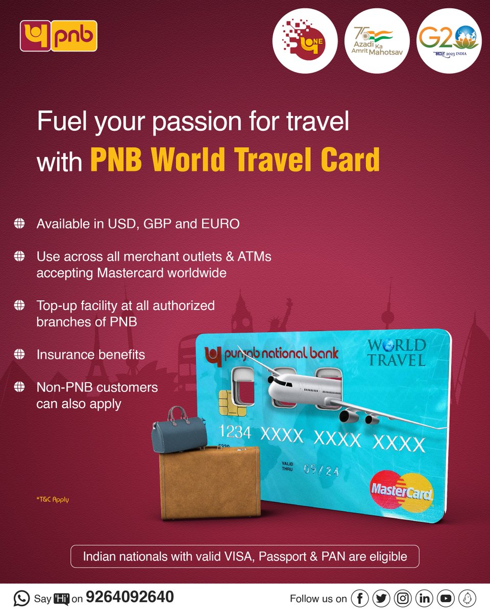 Punjab National Bank on Twitter "Explore the world with ease with PNB