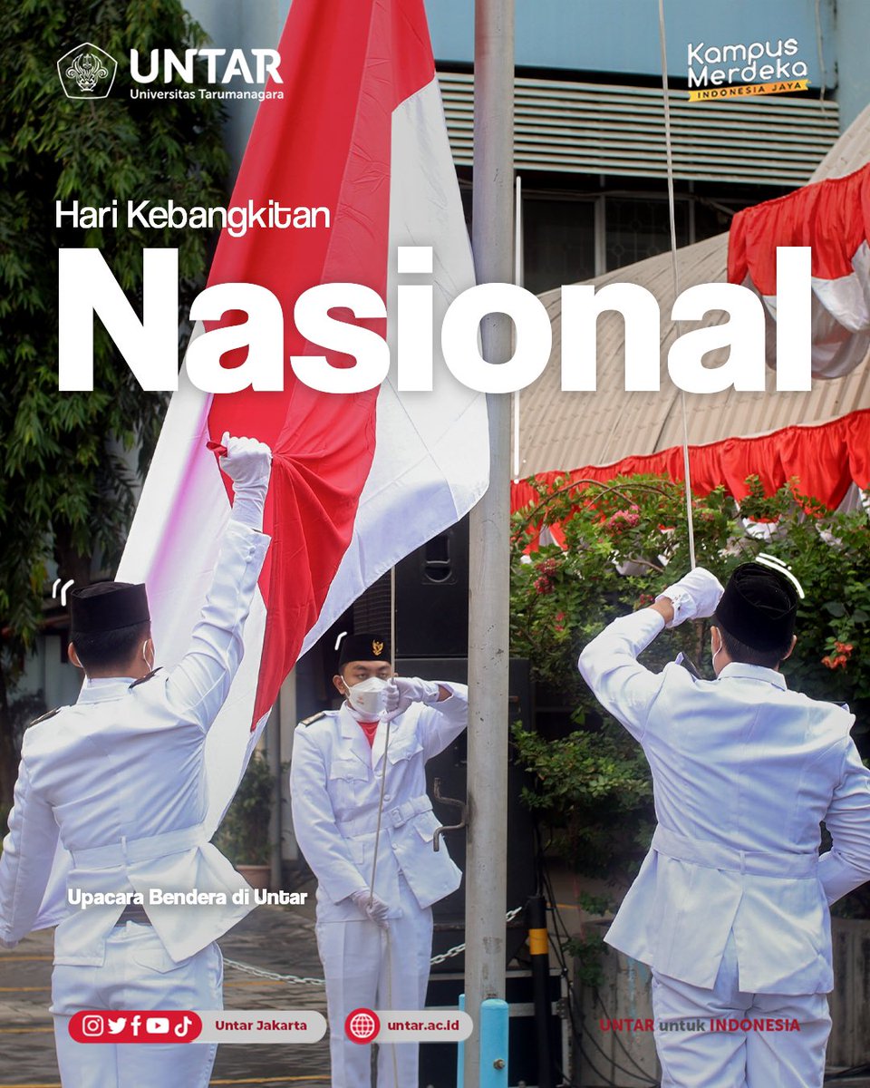 UntarJakarta's tweet photo. Selamat memperingati Hari Kebangkitan Nasional (Harkitnas) 2023.

Mari bangkit untuk selalu maju dan berprestasi. 
Mari bangkit untuk berkarya dan saling menginspirasi. 
Mari bangkit untuk membangun negeri ini. 🇮🇩

#harikebangkitannasional2023 
#Untar
#UntarJakarta https://t.co/Hqc6CLddfi