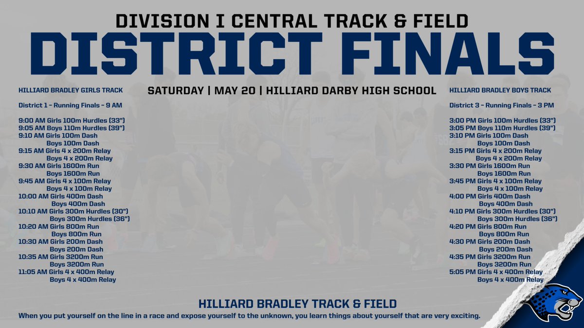 Hilliard Bradley Cross & Track (@runjaguars) on Twitter photo 2023-05-20 11:50:11