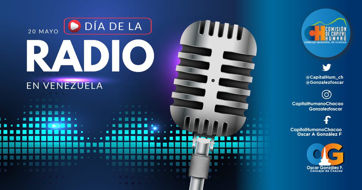 #20May |Hoy es el #díadelaradio en nuestro país,  por esa razón quiero , extenderle mis  felicitaciones a todas las emisoras de radio en nuestro país, un medio necesario para estar informados a cada instante y a toda la gente de la radio . ¡Gracias! 🎙️ #Radio