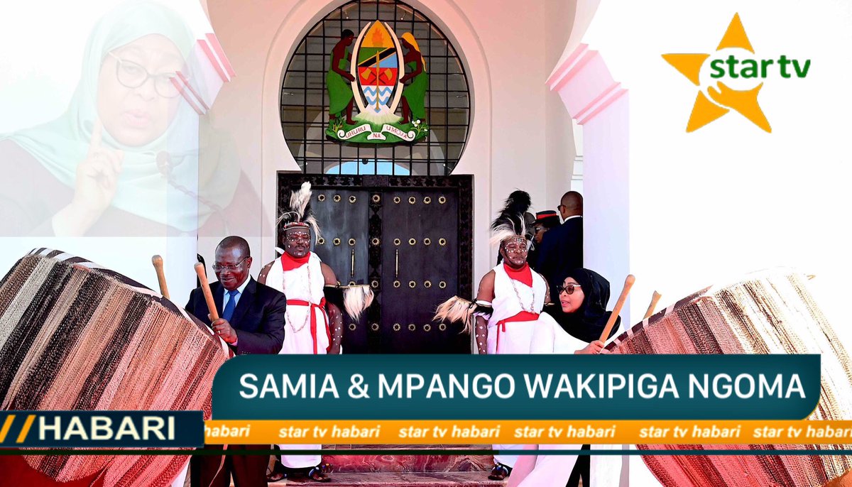 startvtanzania1's tweet photo. Rais wa Jamhuri ya Muungano wa Tanzania Mhe. Samia Suluhu Hassan na Makamu wa Rais Mhe. Dkt. Philip Isdor Mpango wakipiga ngoma kabla ya kuingia Rasmi katika Ofisi za Ikulu ya Chamwino Mkoani Dodoma tarehe 20 Mei, 2023.

@ikulumawasliano @venusnyota @startvtanzania1 @Salym https://t.co/WDf1RPV7nW