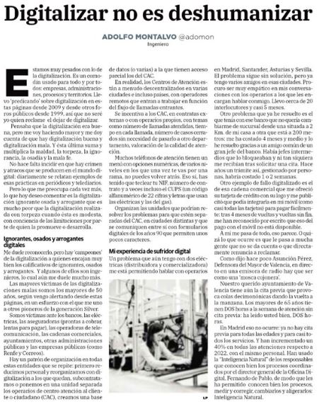 sbonet's tweet photo. ¡¡Espectacular artículo, @AdoMon!!: "Digitalizar no es deshumanizar"
#DigitalizarNoEsDeshumanizar #BrechaDigital #TransformacionDigital #DigitalTransformation #eAdmon https://t.co/GlpS9fv2nM