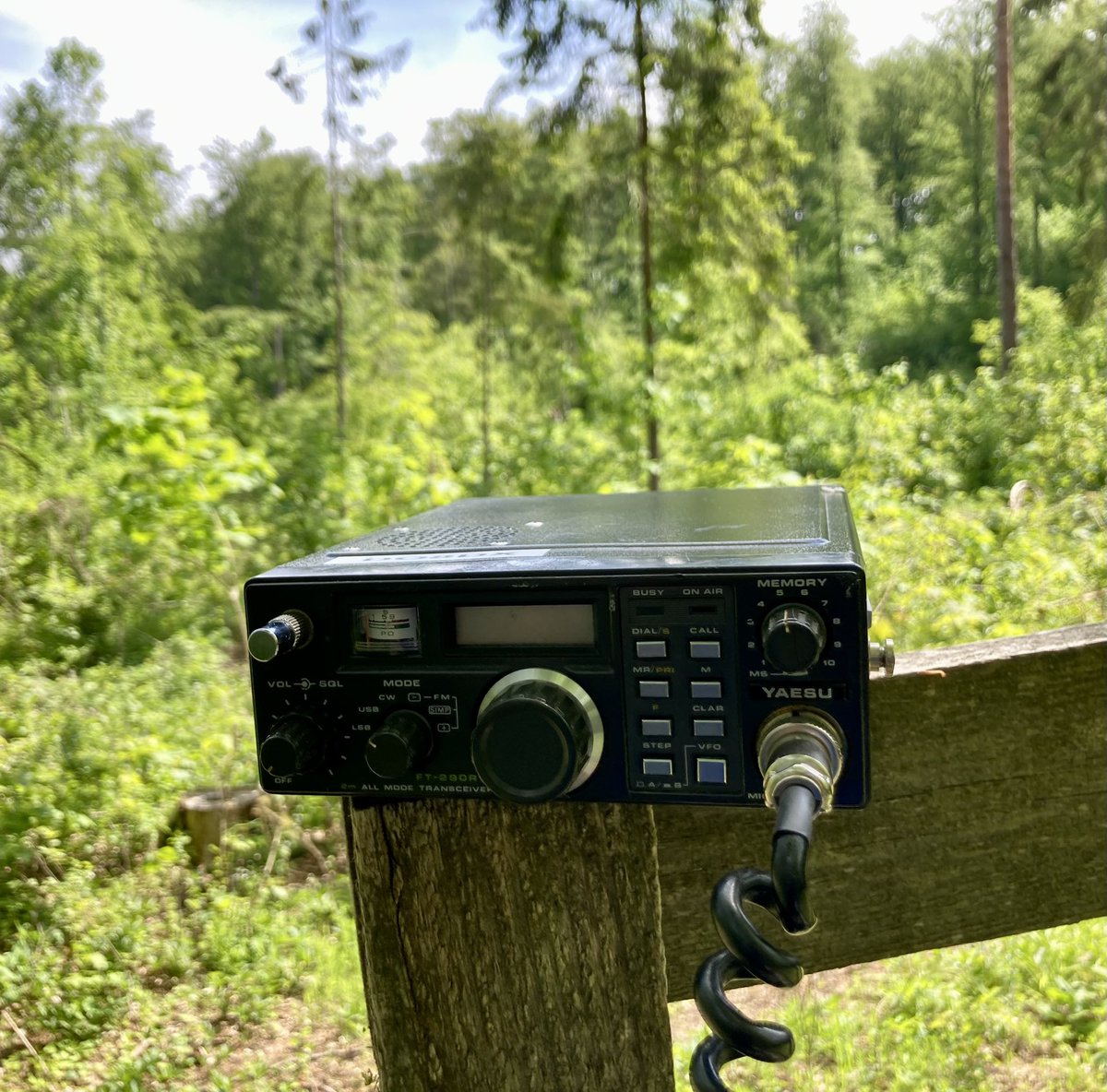 Heute bin ich mal mit wenig Leistung an der frischen Luft. #QRP