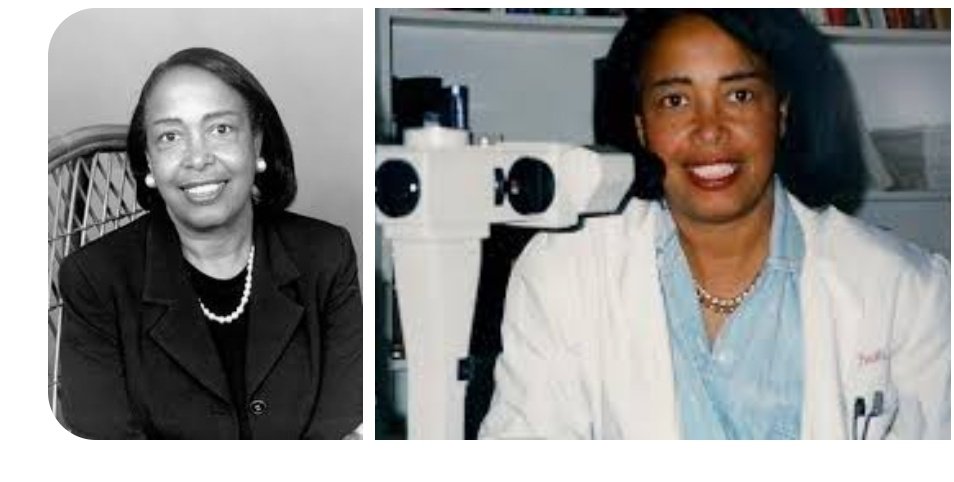 Patricia Bath
Oftalmóloga e inventora
Fue la primera en pertenecer añ Instituto del ojo Jules Stein y la primera en dirigir postgrado oftamologia
A ella debemos el uso del láser para operar cataratas
#CadaVezMasIguales
es.m.wikipedia.org/wiki/Patricia_…