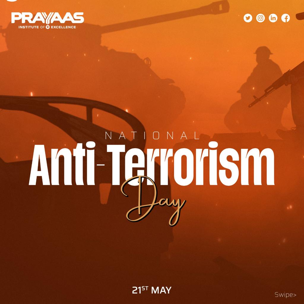 PrayaasE's tweet photo. Let us come together to denounce violence and terrorism in all forms, and work towards creating a world that is safe and peaceful for all.
.
Telegram channel : PRAYAAS UPSC :
https://t.co/pLJiIvwzfA
.
#antiterrorismday #upsc #ias #ssc #currentaffairs #ips #gk #generalknowledge https://t.co/EVP6BL5nAW