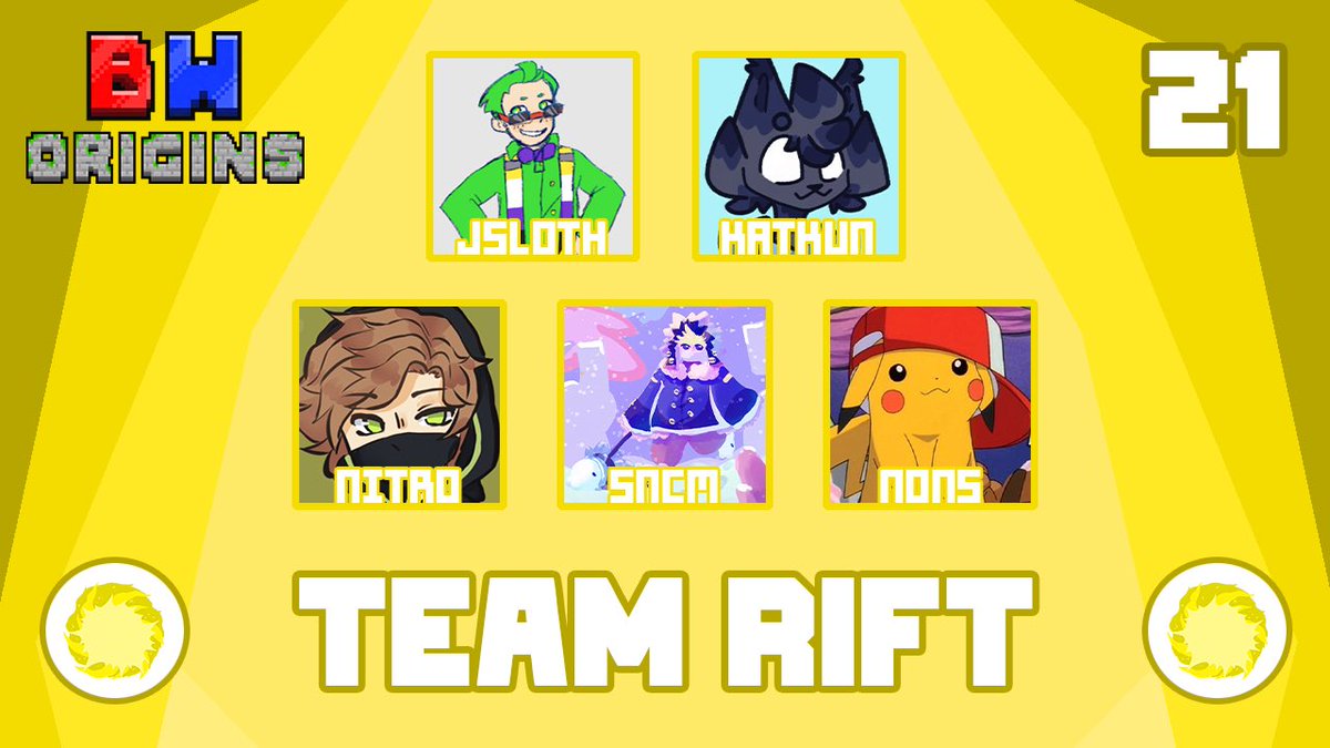 BlockWarsEvent's tweet photo. ⚠️ Substitution Alert! ⚠️

@ilovenons will be subbing in for 
@Solawr_ on team Rift!

Watch them today at 11am EST! https://t.co/AcPK7feU0i