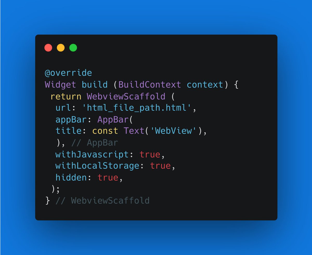 prayag_dalal's tweet image. Load HTML files in Flutter's WebView! 🌐📱#Flutter #HTML #WebView #MobileDevelopment
Render HTML or web pages within your app with ease. 😊👍 #MobileAppDevelopment #TechTips