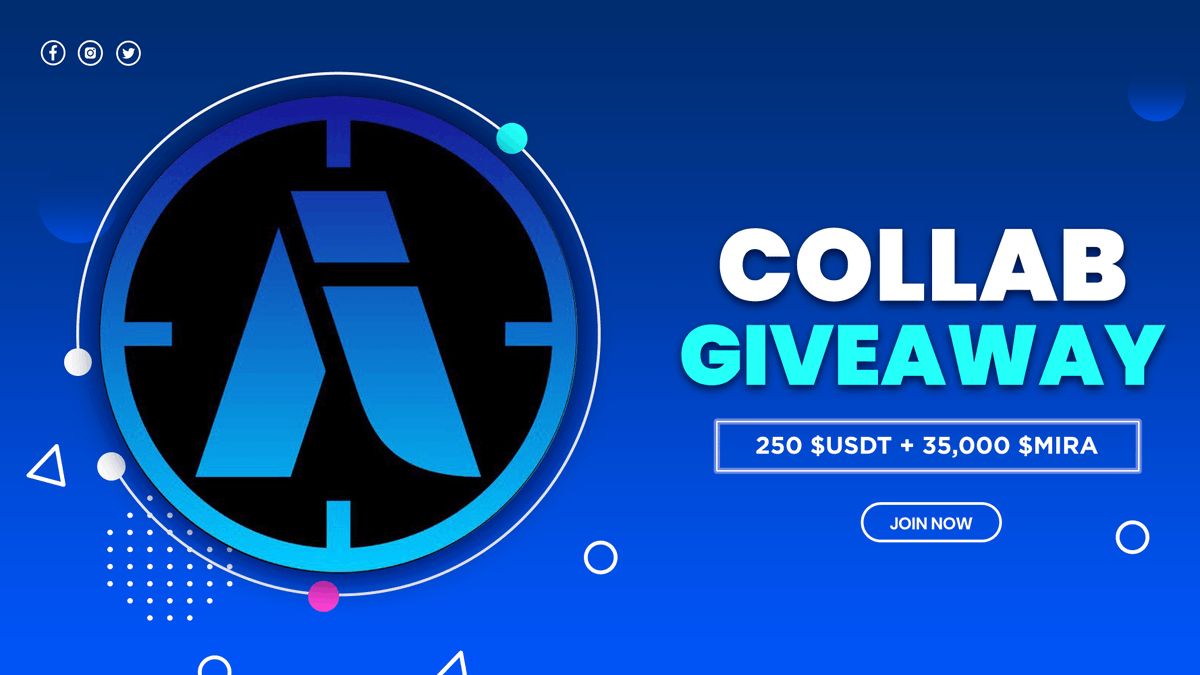 Web_3space's tweet photo. 🥳MiraVerse × WEB3 Space #Collab #Giveaway

🤩Prize Pool : 250 $USDT &amp; 35,000 $MIRA

To Enter ⤵️
➡️ Follow @MiraverseW3
➡️ Like, RT &amp; Tag 3 Friends
➡️ Finish Gleam : https://t.co/RTLel0CouI

⏰ 27th May

#cryptocurrency #Airdrops #web3 #Crypto #Web3space #USDT #BSC https://t.co/woymlQDTi3