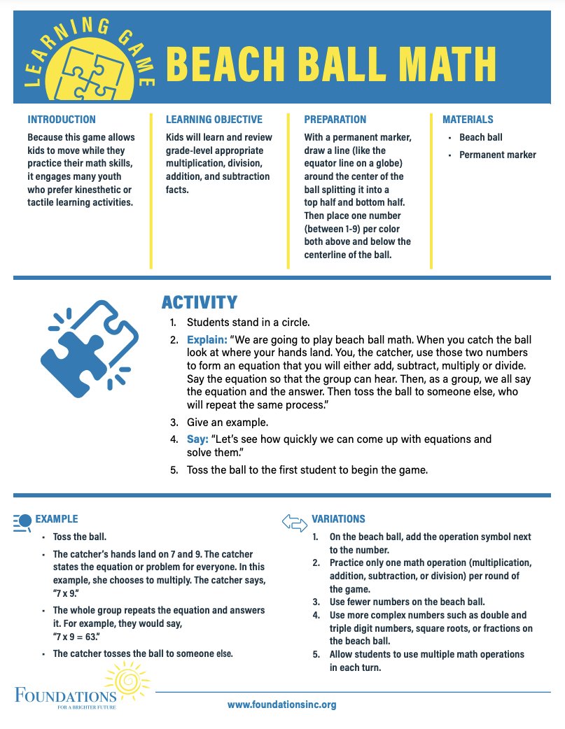 ☀️ We heard you're looking for some hands-on activities for your #summerprogram!

Check out our FREE Click &amp; Go Games! 

Here's one of our faves. Download them all here! ➡️ ow.ly/h0b050Osvsp #summerlearning