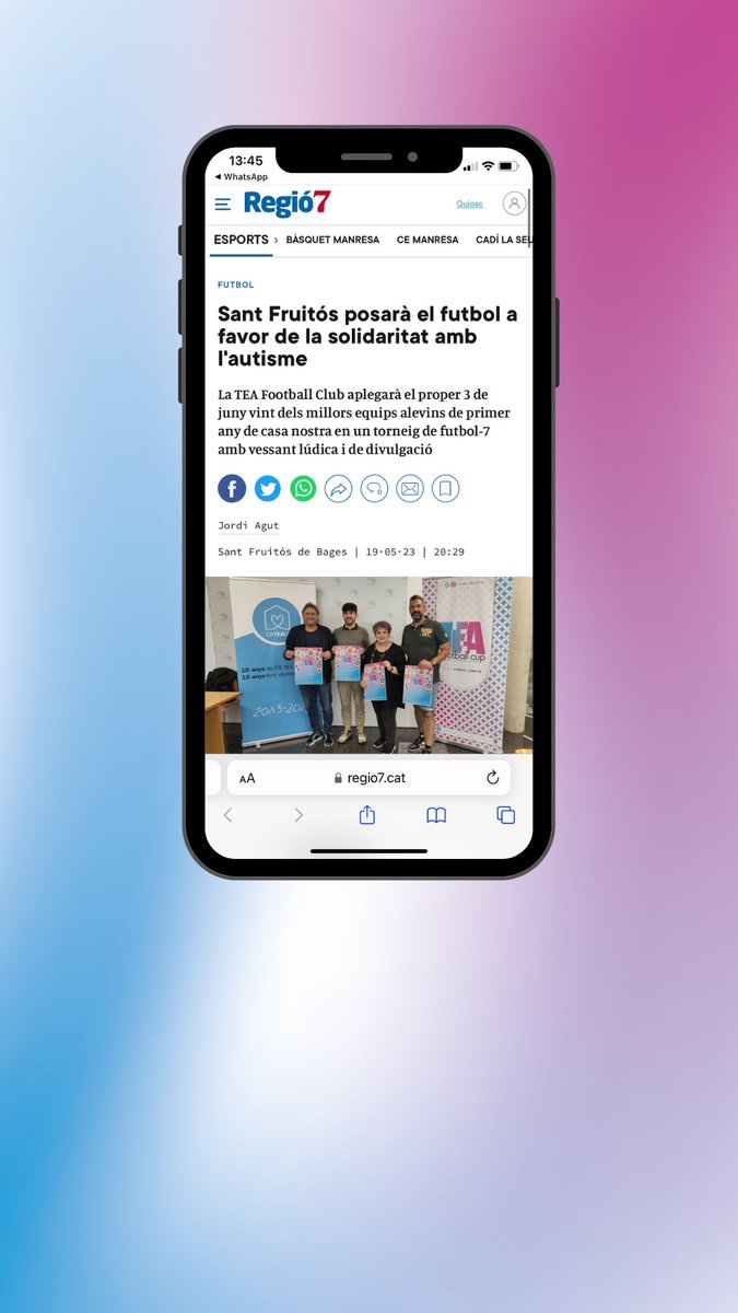 💥Podeu llegir la notícia sobre la TEA Football Cup al diari Regió 7 d'aquest dissabte o a regio7.cat/esports/2023/0…