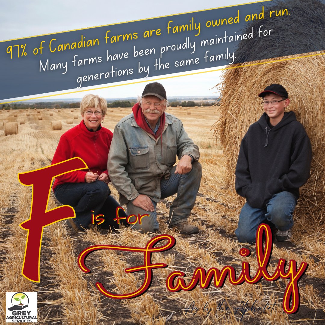 No matter who is the designated 'farmers' most ag operations take the whole family's backing to run them smoothly. 
Here's to the families at the start of our food system and to the generations who came before them too!  #GreyAg #Farm365 #Ontag #Family