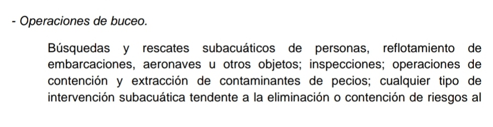 SEB_solidaridad's tweet photo. Y añadimos parte del pliego donde se especifica el rescate subacuático de personas. https://t.co/nWzCkZglQ8