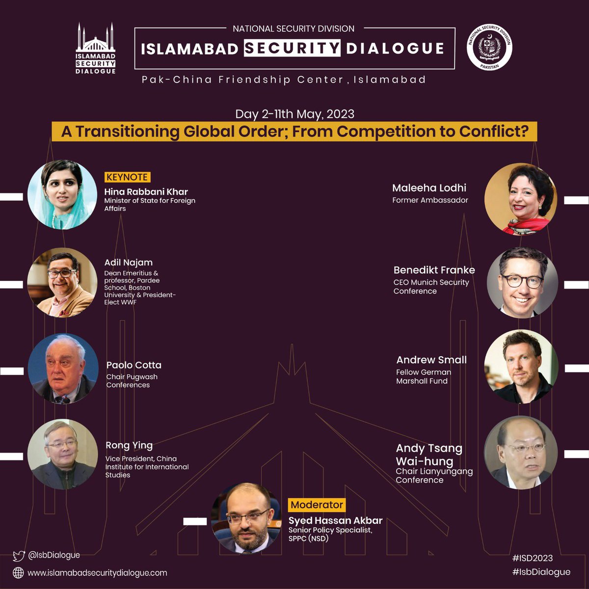 Session 6: A Transitioning Global Order; From Competition to Conflict? The keynote address was delivered by @HinaRKhar Panel of Experts: @ajwsmall @LodhiMaleeha @AdilNajam @FrankeBenedikt #AndyTsang #PaoloCotta #RongYing Moderator: @hass_akbr Link: m.youtube.com/watch?v=hlelYm…