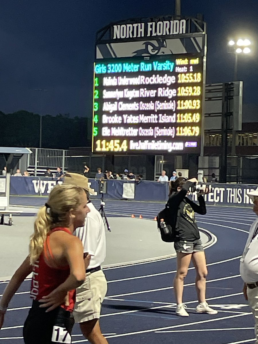 In one of the smartest races I’ve seen run in my 20 year career, Summer Kingston crushed her RRHS 2 mile record and is your 2023 FHSAA state runner-up! <a href="/RRHSTrack_N_Fld/">RRHSTrackNField</a> <a href="/rrhsknights/">River Ridge Knights</a> <a href="/RRGirlsWts/">RRHS Athletic Director</a> <a href="/PascoCoSports/">Pasco County Sports</a>