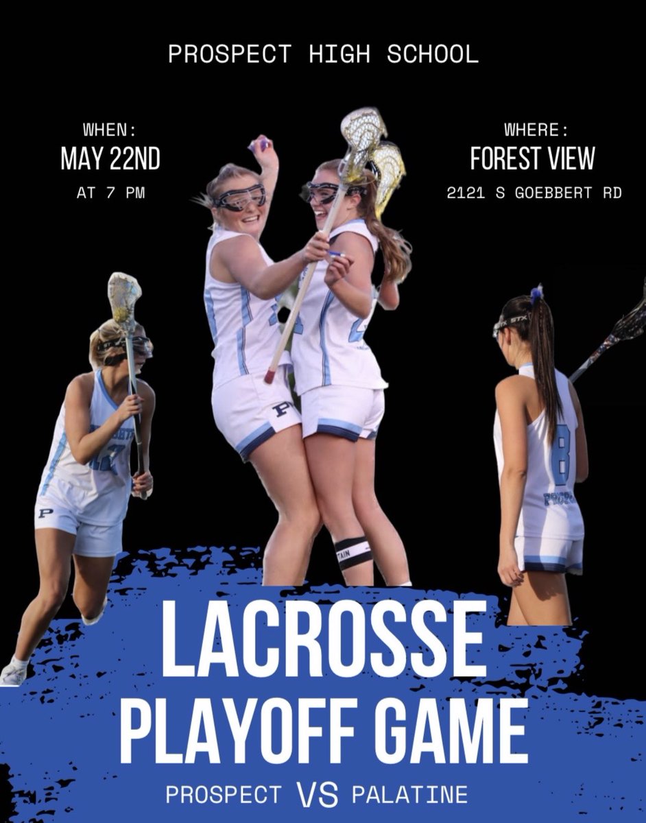🙌🏾Athletics (@alebiosuomar) on Twitter photo 🚨 Regional Action 🥍 <a href="/phsgirlslaxfans/">🥍Prospect HS Girls Lacrosse Fans🥍</a>
Palatine v Prospect
Monday May22nd
7pm @ Forest View 2121 s. Goebbert rd 🚨 Regional Action 🥍 <a href="/phsgirlslaxfans/">🥍Prospect HS Girls Lacrosse Fans🥍</a>
Palatine v Prospect
Monday May22nd
7pm @ Forest View 2121 s. Goebbert rd