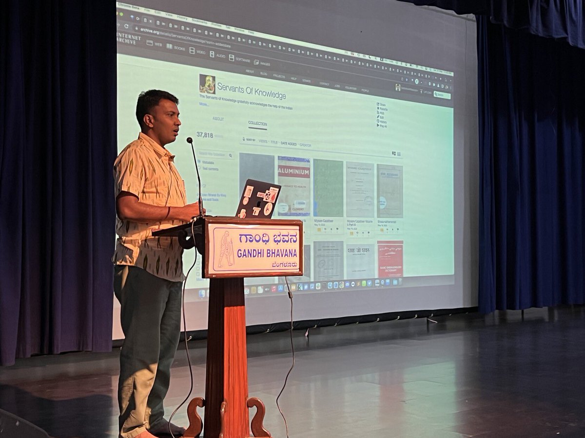 omshivaprakash's tweet photo. @Saileshpat @_gandhibhavan @VishuKumarNR @internetarchive There I’m with #ServantsOfKnowledge collection and gigs https://t.co/FjPbdJhF44