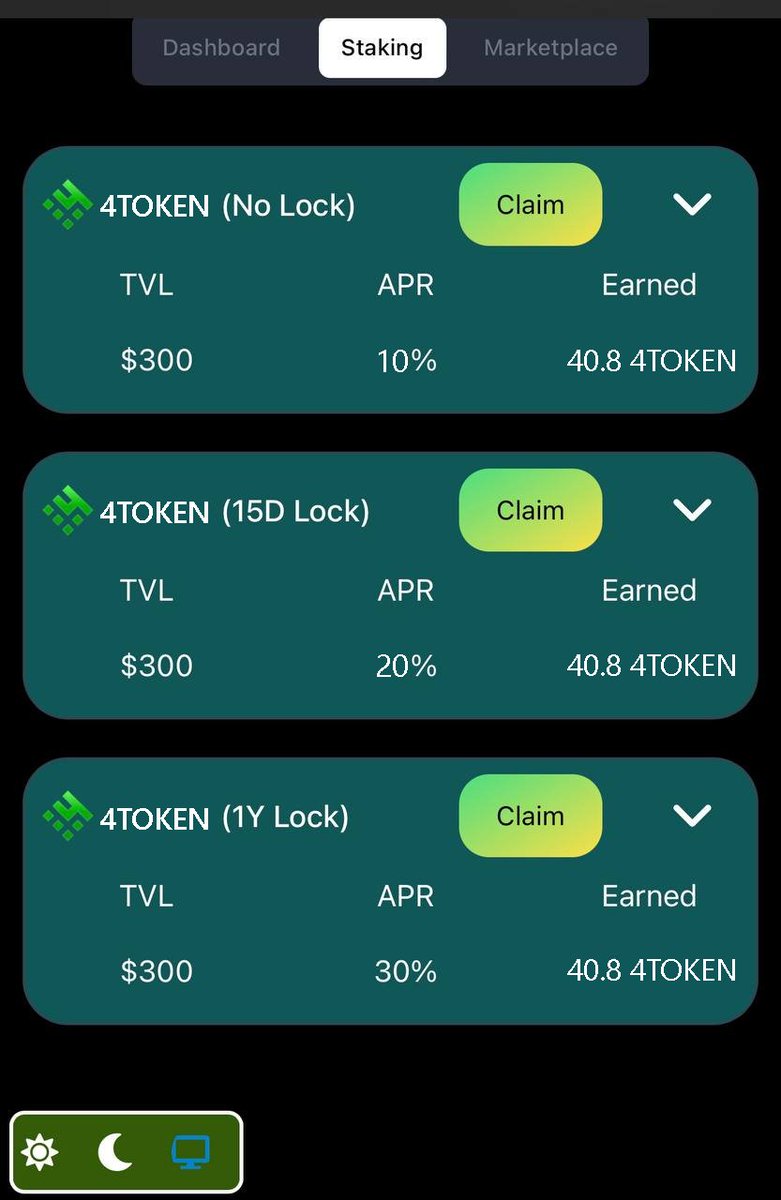 fishkoin_army's tweet image. For those who have less than 400k #4TOKEN and requesting for a staking pool.

This is for you 💚👇

✅Stake 4TOKEN - No Lock
✅Stake 4TOKEN - 15Days Lock
✅Stake 4TOKEN - 1 Year Lock

⏰Pool Details and Opening: Once we hit 15K retweets

Reminder:
❌No new token
✅We'll use…
