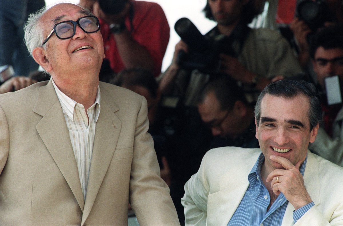 mubifrance's tweet photo. Akira Kurosawa et Martin Scorsese au festival de Cannes en 1990. https://t.co/PeUnTuwdC4
