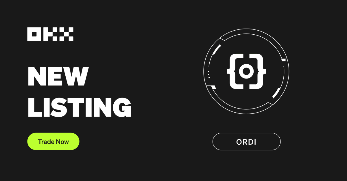 okx's tweet photo. 🚨 #NewListing Alert 🚨 

📈 ORDI/USDT Spot Trading is now open 🟢

Trade $ORDI with the lowest fees and fastest transactions on #OKX: https://t.co/tqojJcSlHc https://t.co/Mk5AVekFbV