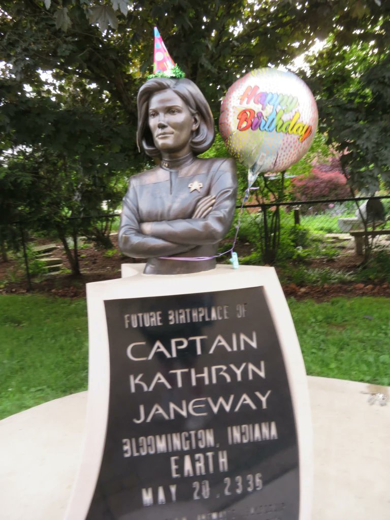 Happy birthday to our favorite captain. You have made the lives of so many people better through your strength, determination and leadership. The world is a far better place because you graced it with your presence. <a href="/janewaystatue/">The Janeway Statue</a> #janewaystatue #StarTrek