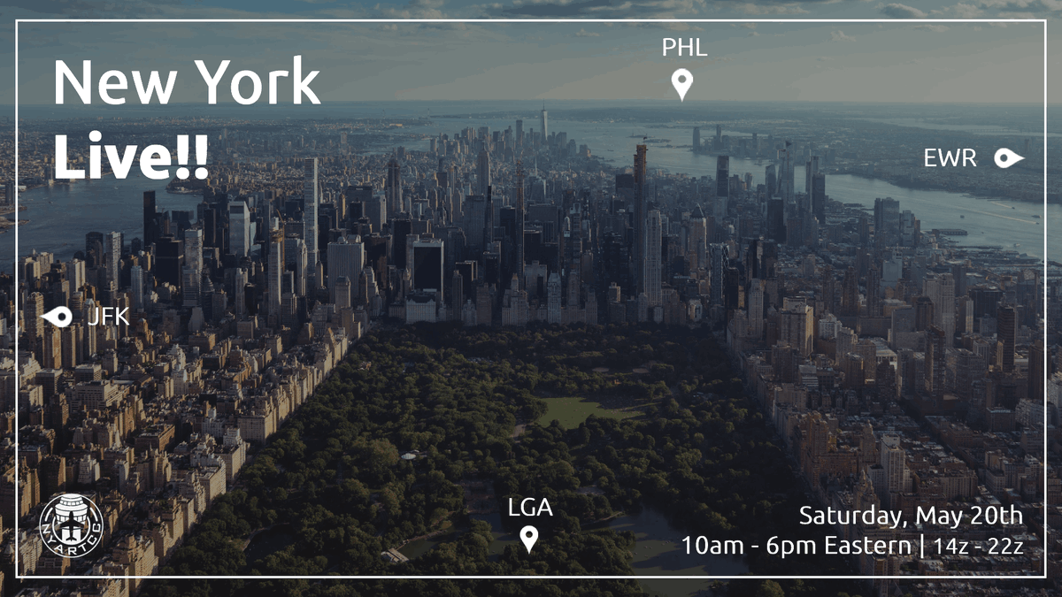 vatsimevents's tweet photo. Starting at 14:00z: It's the premier New York event of the year and everyone is invited!! You heard it here first, we are going all in and will be bringing you 8 hours of continuous coverage live from New York! Don’t mind the strange background noise when you are on our [...] https://t.co/hUsVUfRBPo