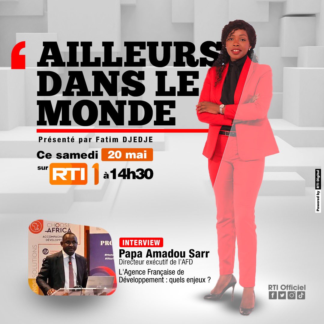 Quels soutiens pour les entrepreneurs 🇨🇮 ? 

Ne manquez pas l’échange entre Papa Amadou SARR (@AFD_France ) et @FatimDjedje à 14h30 sur la RTI 🎬

#CIV225 @Bpifrance @Proparco #ChooseAfrica2