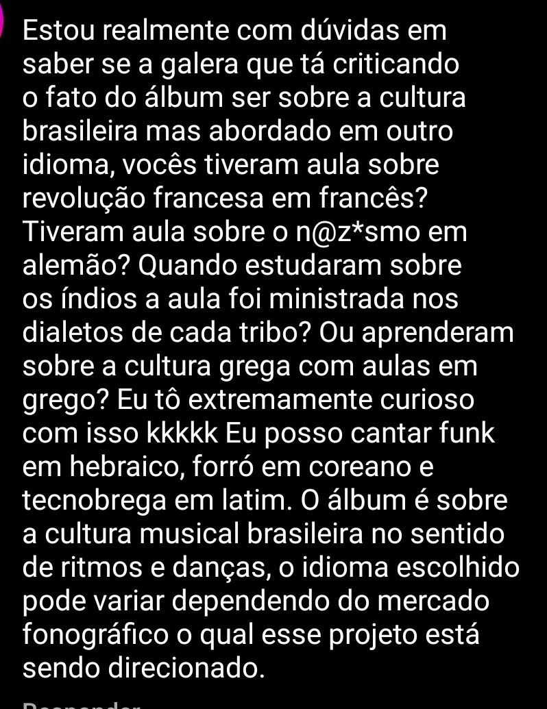 Neiddson's tweet photo. e essa AULA aqui sobre o novo álbum da Anitta https://t.co/w6Wv9xxs1y