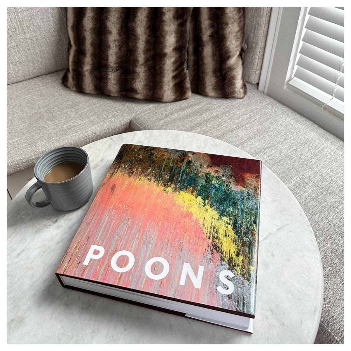 TheCaldGall's tweet photo. Coffee &amp; art. Breakfast of Champions! New Larry Poons monograph. Don’t drop on toe! https://t.co/Cu5wqYaOed
