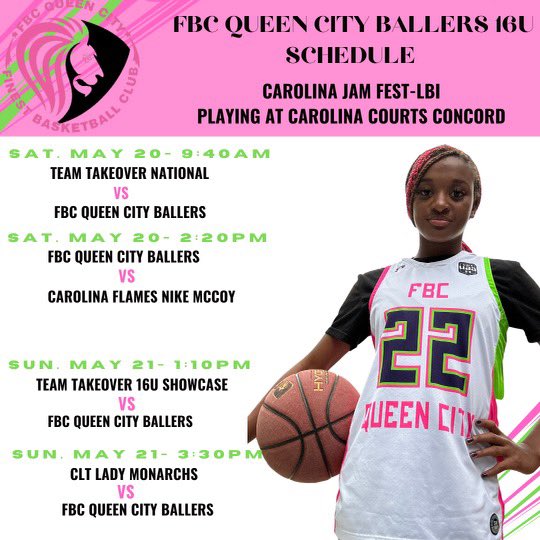 Rayana Minard (@rayanaminard) on Twitter photo Coaches if in the Charlotte area at <a href="/LBI_Carolina/">Coach Wright</a> Jamfest!
<a href="/CghrMedia/">CGHRMedia</a> <a href="/Mindy_McCarthy3/">Mindy McCarthy</a> <a href="/PGH_NC/">Prep Girls Hoops North Carolina</a> <a href="/InsiderExposure/">InsiderExposure</a> <a href="/BallHerHoopsCLT/">BallHer coach Holt</a> <a href="/Gm4Sports/">Greater Metro 4 Conference</a> <a href="/CarolinaCourts/">Carolina Courts</a> Coaches if in the Charlotte area at <a href="/LBI_Carolina/">Coach Wright</a> Jamfest!
<a href="/CghrMedia/">CGHRMedia</a> <a href="/Mindy_McCarthy3/">Mindy McCarthy</a> <a href="/PGH_NC/">Prep Girls Hoops North Carolina</a> <a href="/InsiderExposure/">InsiderExposure</a> <a href="/BallHerHoopsCLT/">BallHer coach Holt</a> <a href="/Gm4Sports/">Greater Metro 4 Conference</a> <a href="/CarolinaCourts/">Carolina Courts</a>